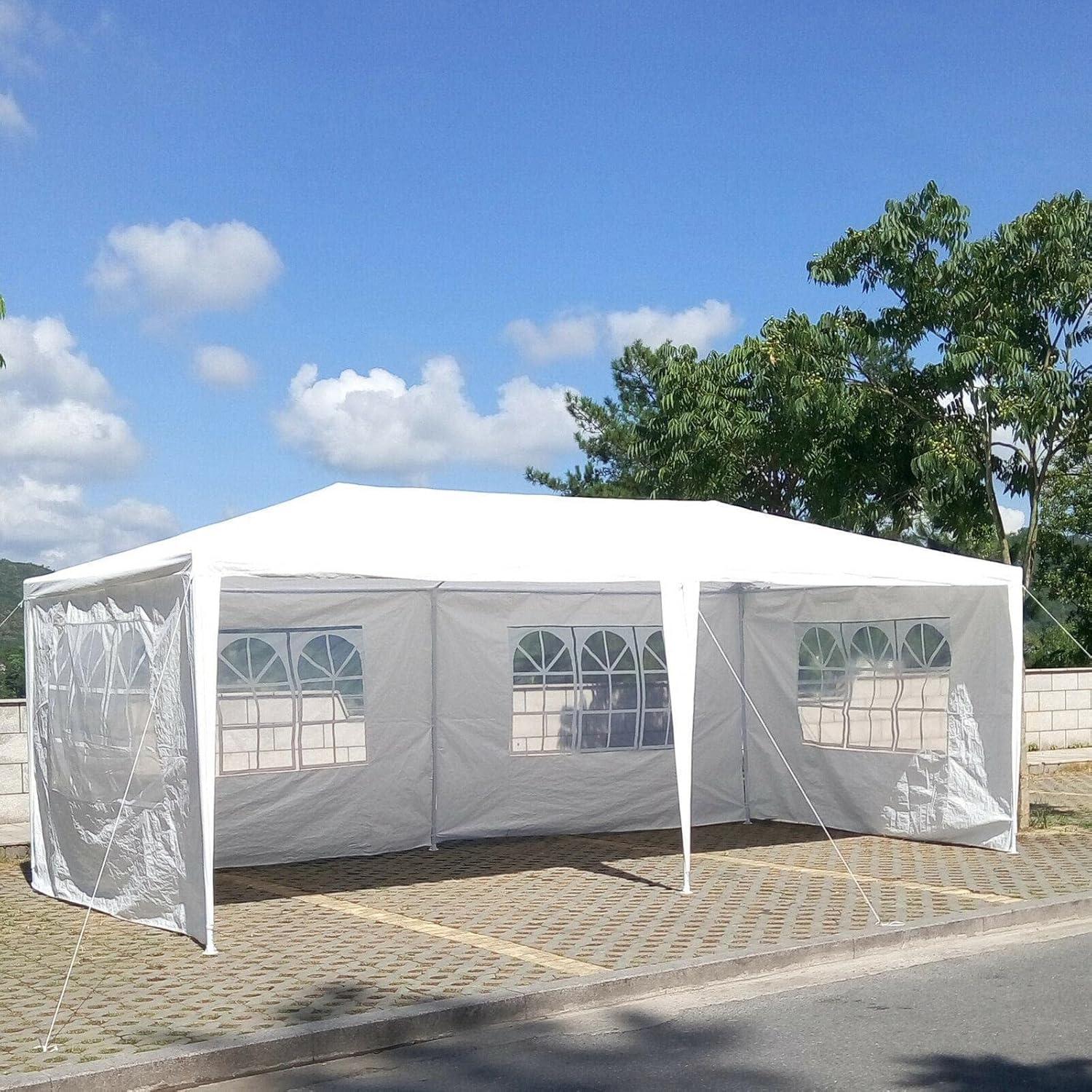 Carpa 3.05x6.1m F Fellie Cover Blanca Impermeable 6 Paredes