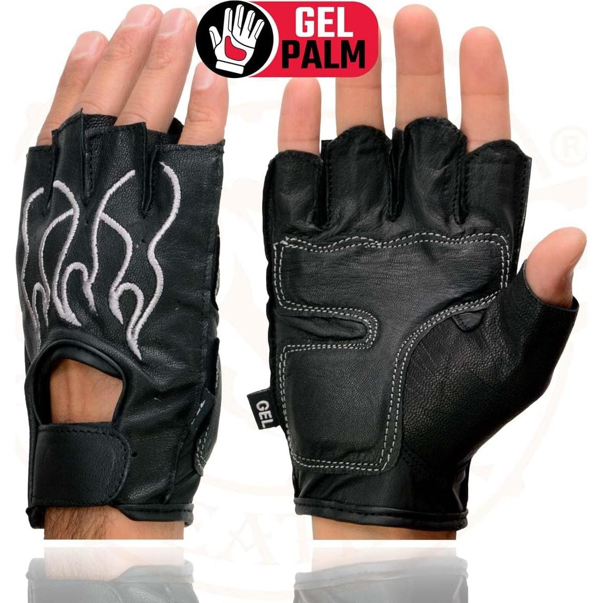 Guantes de motocicleta Milwaukee Leather SH198 con gel - Grande