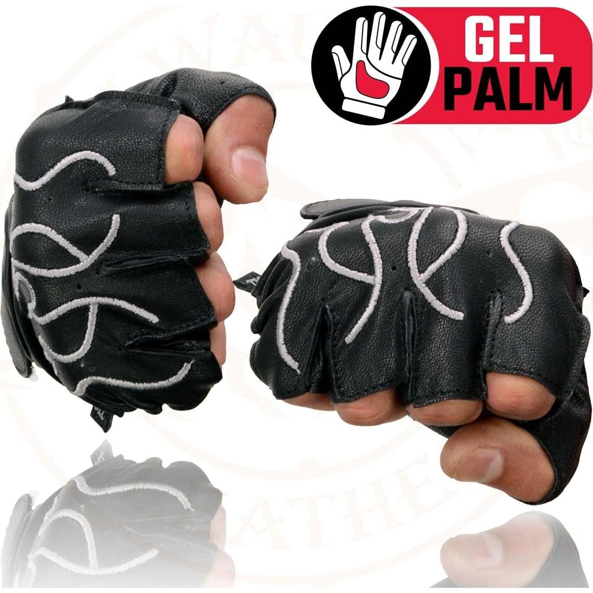 Guantes de motocicleta Milwaukee Leather SH198 con gel - Grande
