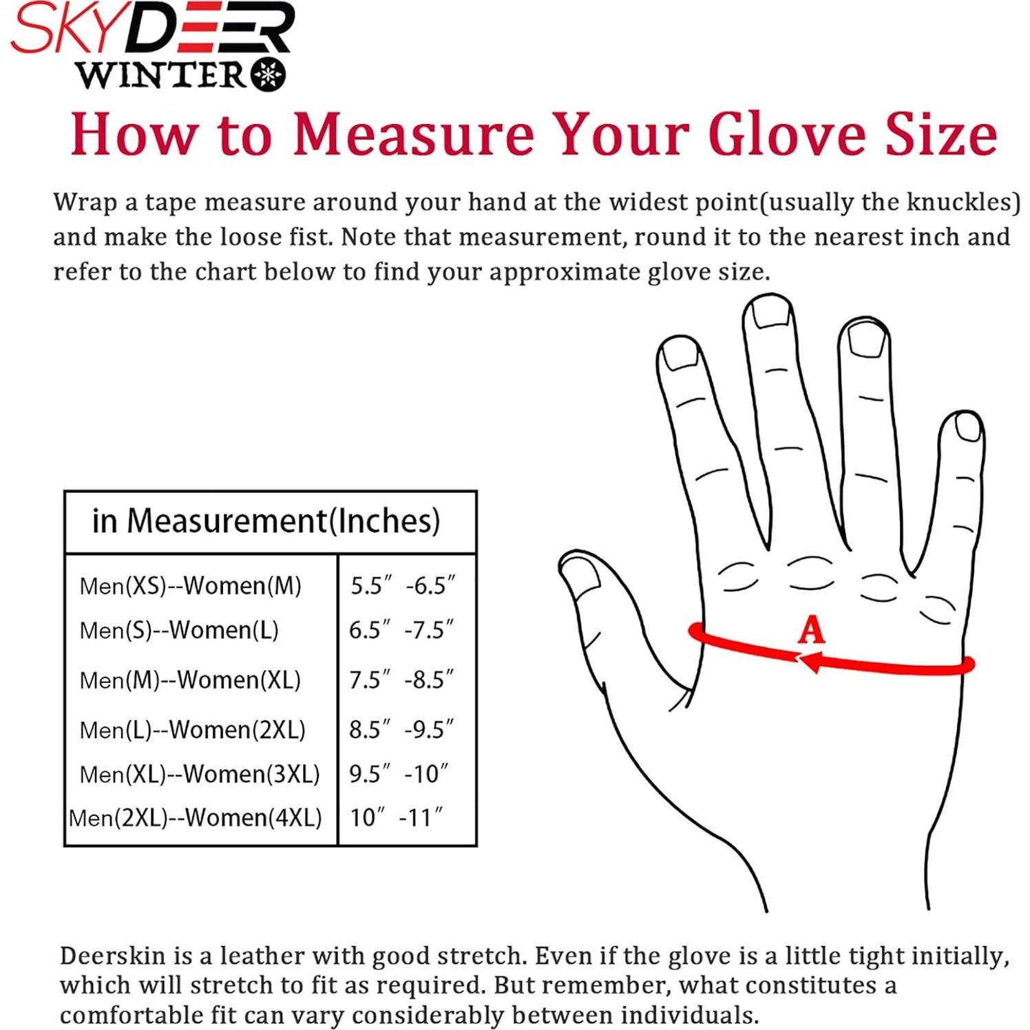 Guantes de Cuero de Ciervo SKYDEER para Hombre y Mujer