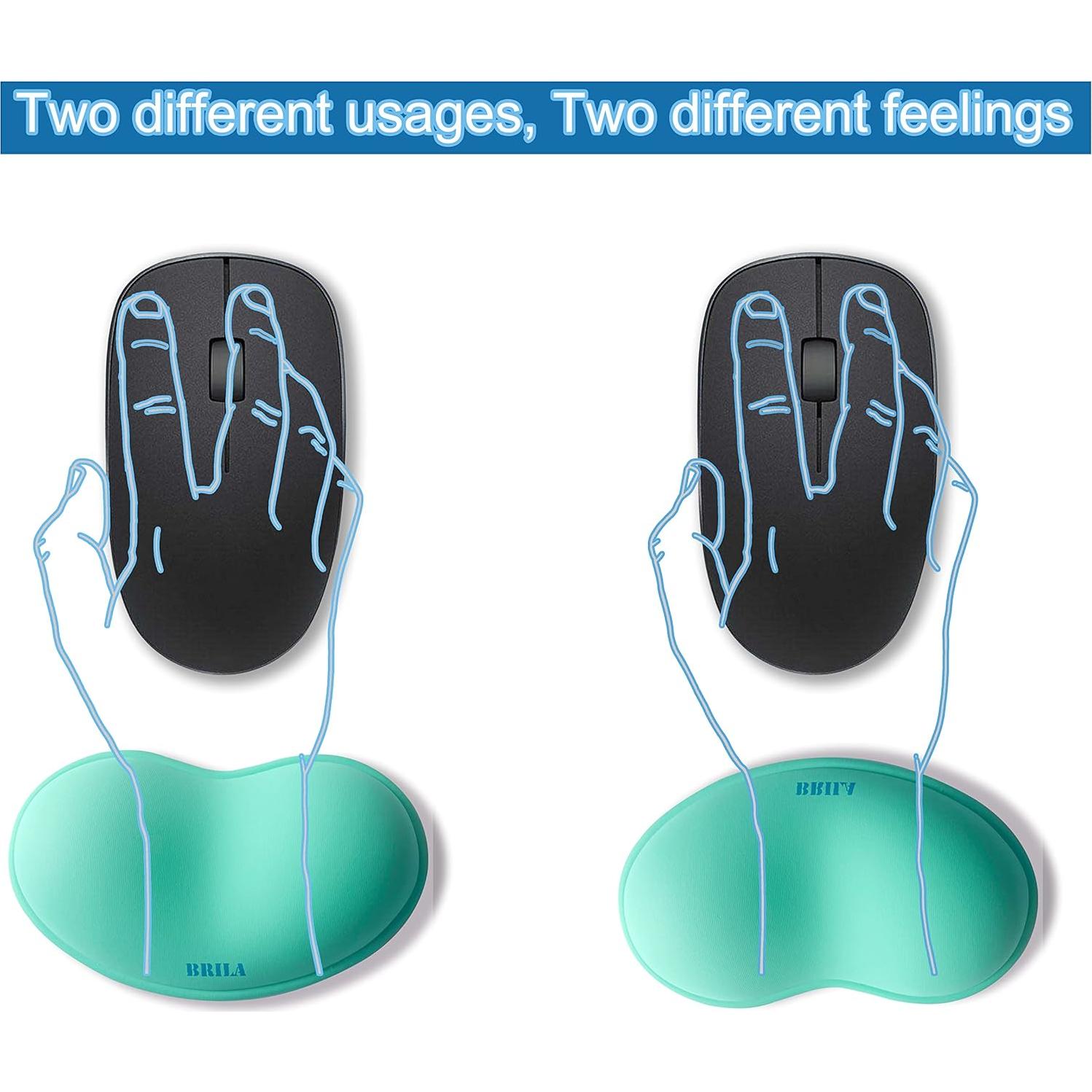 Reposamuñecas Ergonómico BRILA de Gel Silicona PU Acuamarina