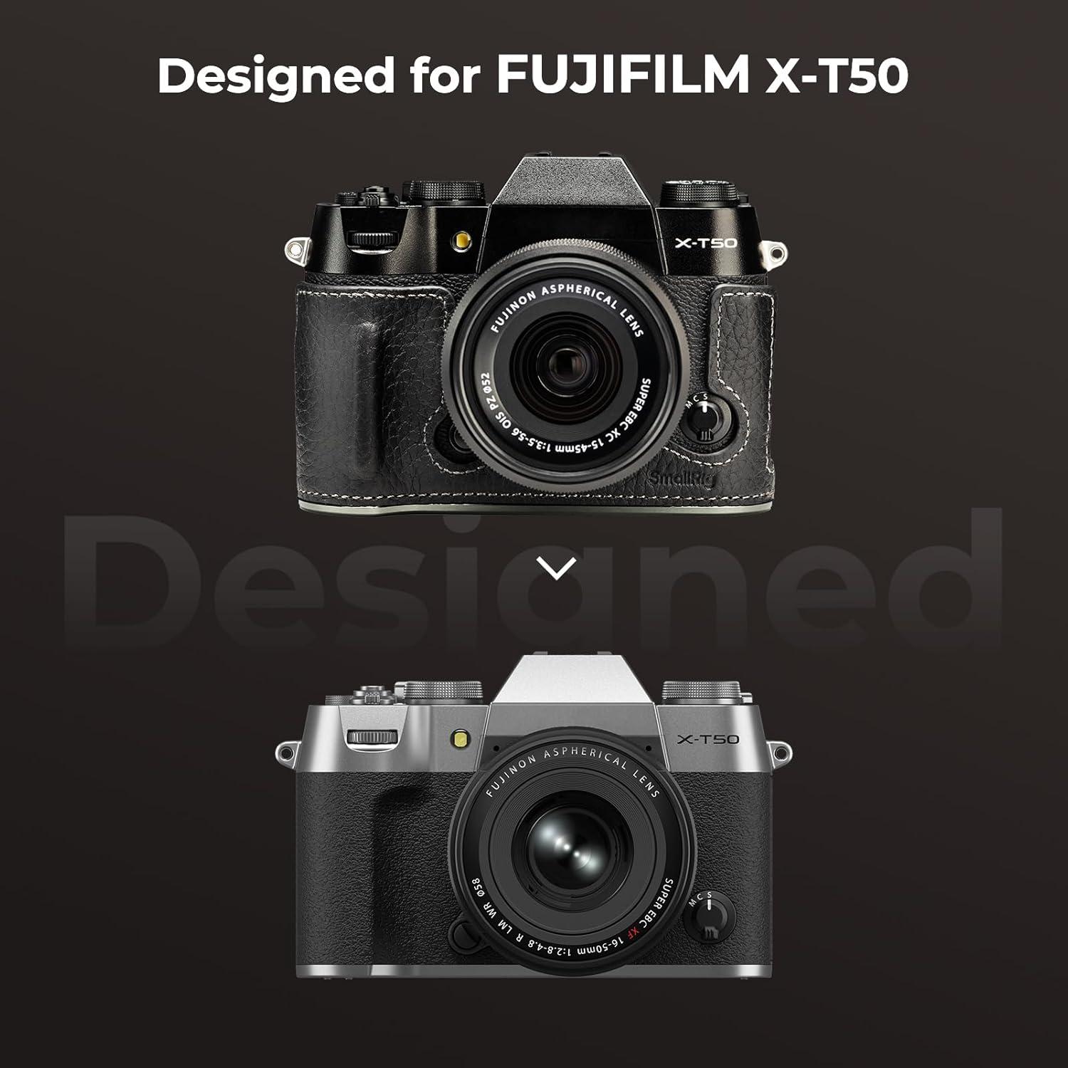 Funda de Cuero a Medias SmallRig para Fujifilm X-T50 - Negro