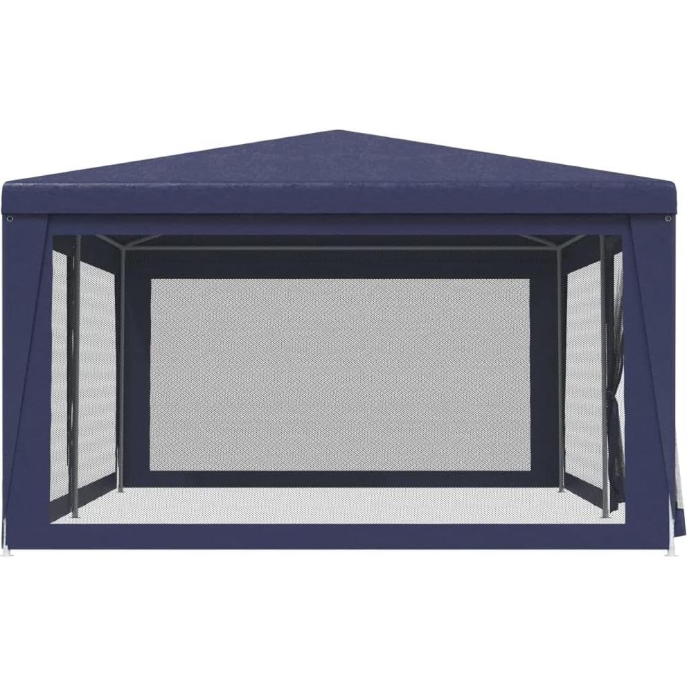 Carpa de Fiesta MINERWALL 6x4m con 6 Paredes de Malla Azul