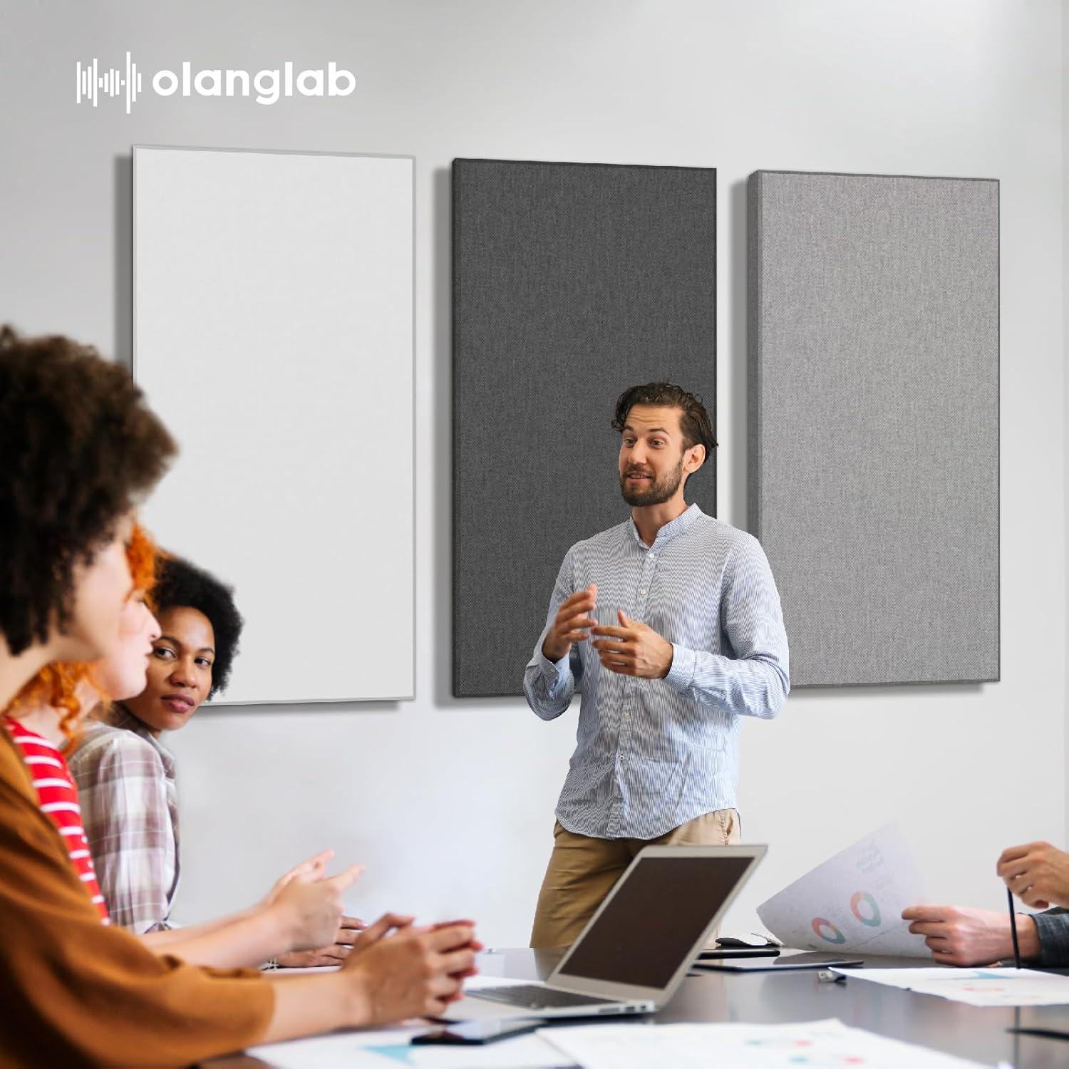 Paneles Acústicos Absorbentes Olanglab 2 Paquete 61x122 cm Gris