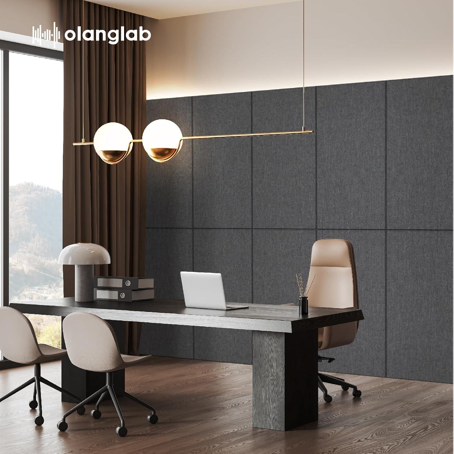 Paneles Acústicos Absorbentes Olanglab 2 Paquete 61x122 cm Gris