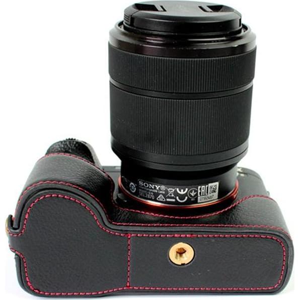 Funda de Cuero Real BolinUS para Sony Alpha A7 A7R A7S - Negro