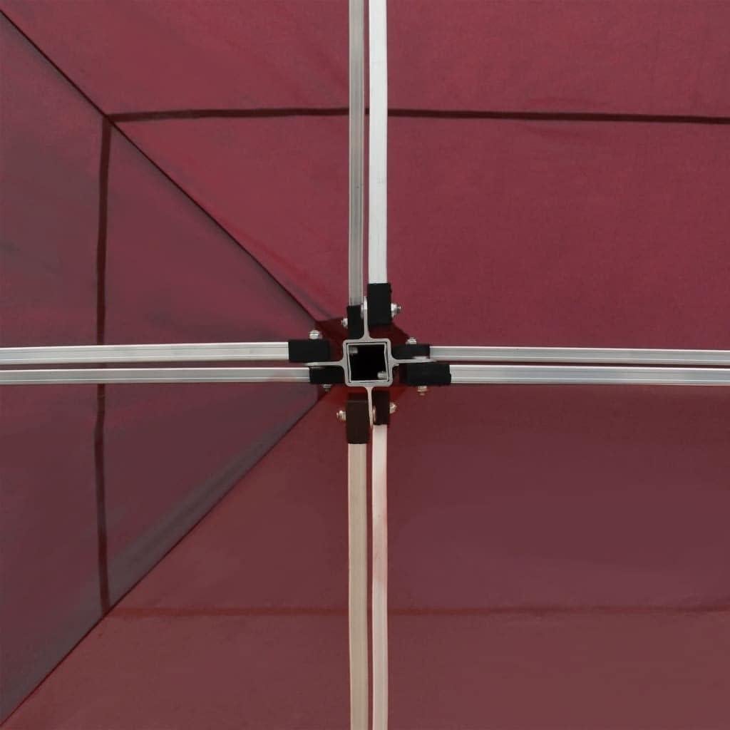 Carpa de Fiesta Plegable GROSERY 5.7x3m Rojo Vino con Paredes