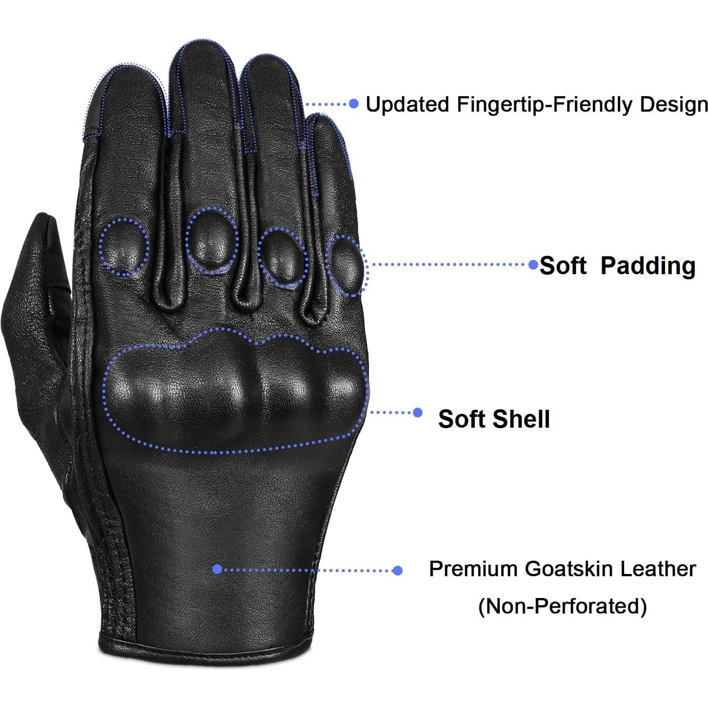 Guantes de Motocicleta Superbike G01 Piel de Cabra Talla XL