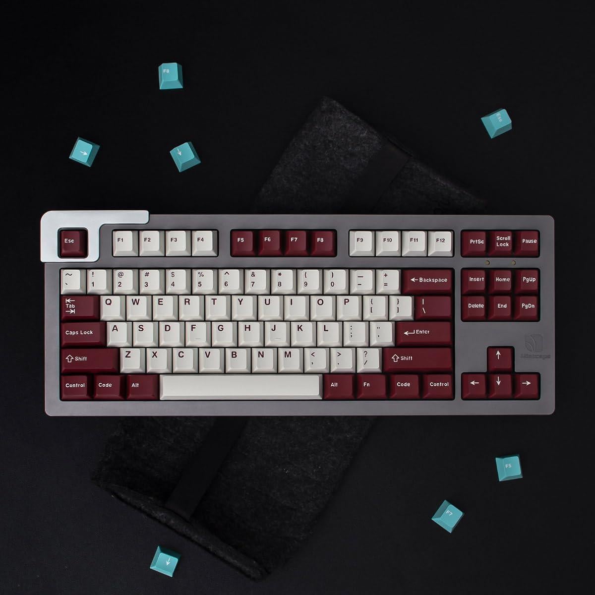 Conjunto de Teclas Yuru 163 Teclas Doble Tiro Sumgsn Rojo/Negro