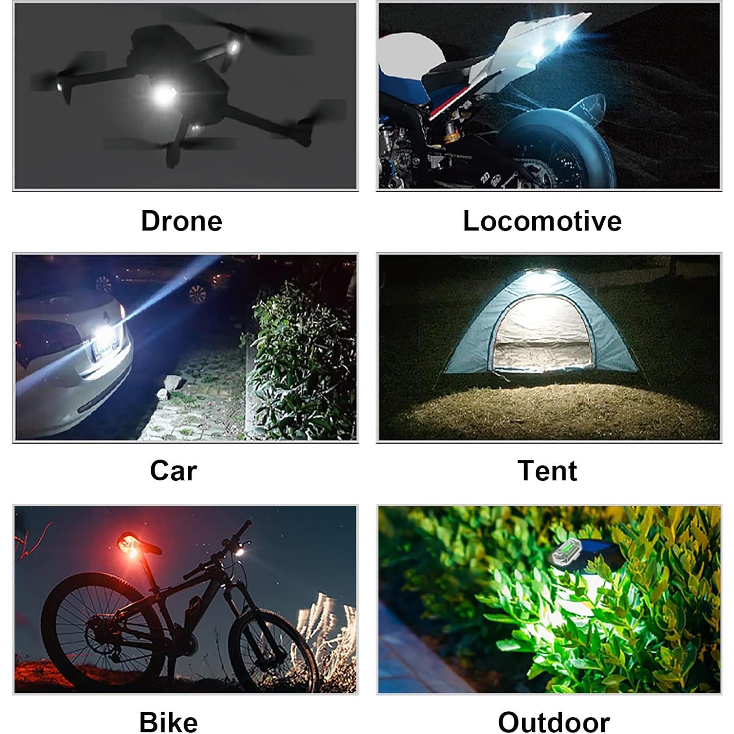 Paquete de 2 luces estroboscópicas Craznick para dron