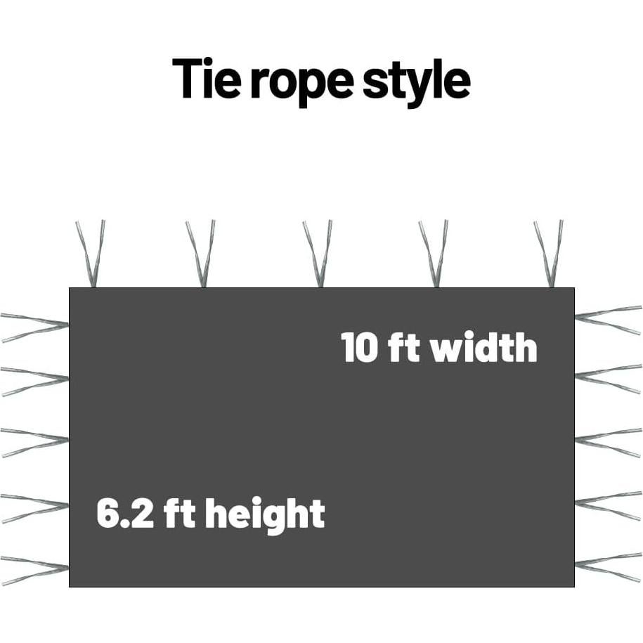 Pared Lateral Ultraligera MQoutdoor para Carpa 10x3 m Negra