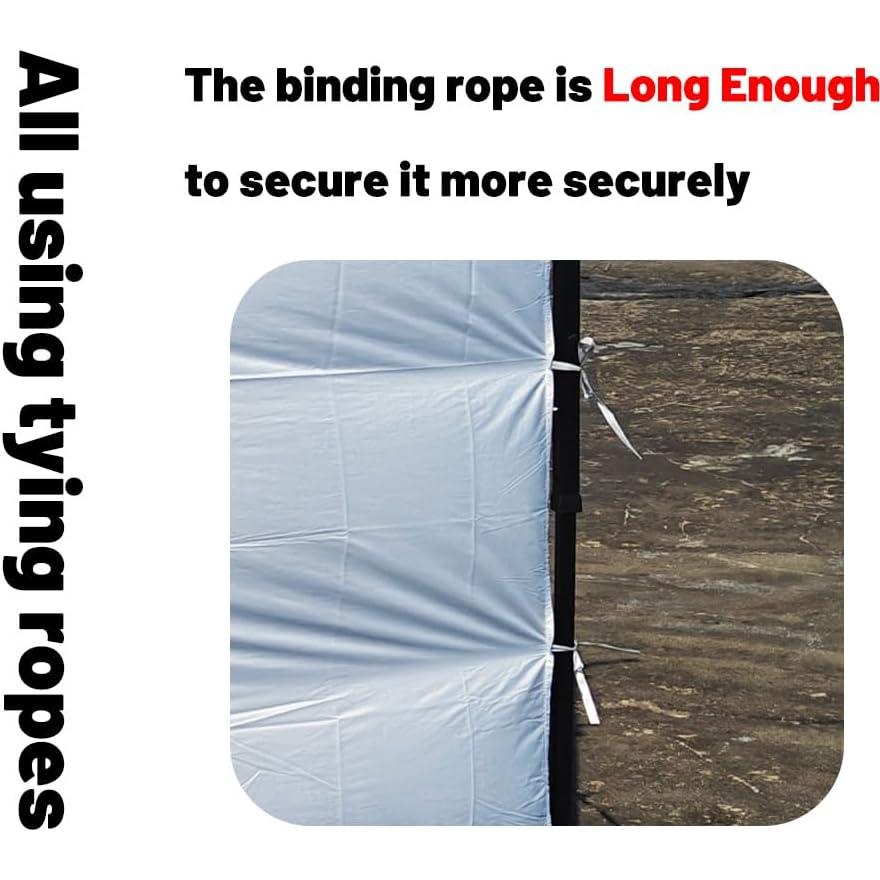 Pared Lateral Ultraligera MQoutdoor para Carpa 10x3 m Negra