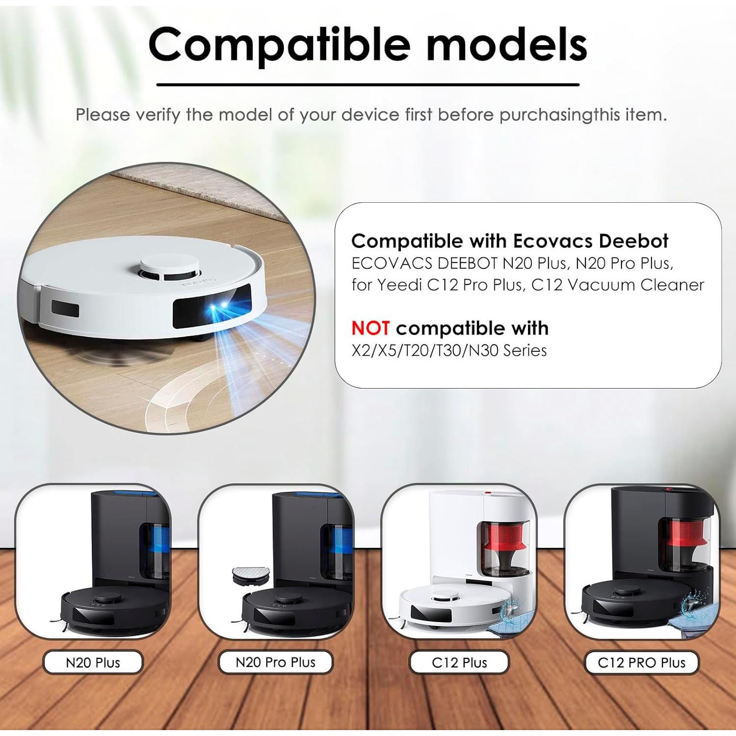 Kit de Accesorios 15 Piezas CHAIN PEAK para ECOVACS DEEBOT N20