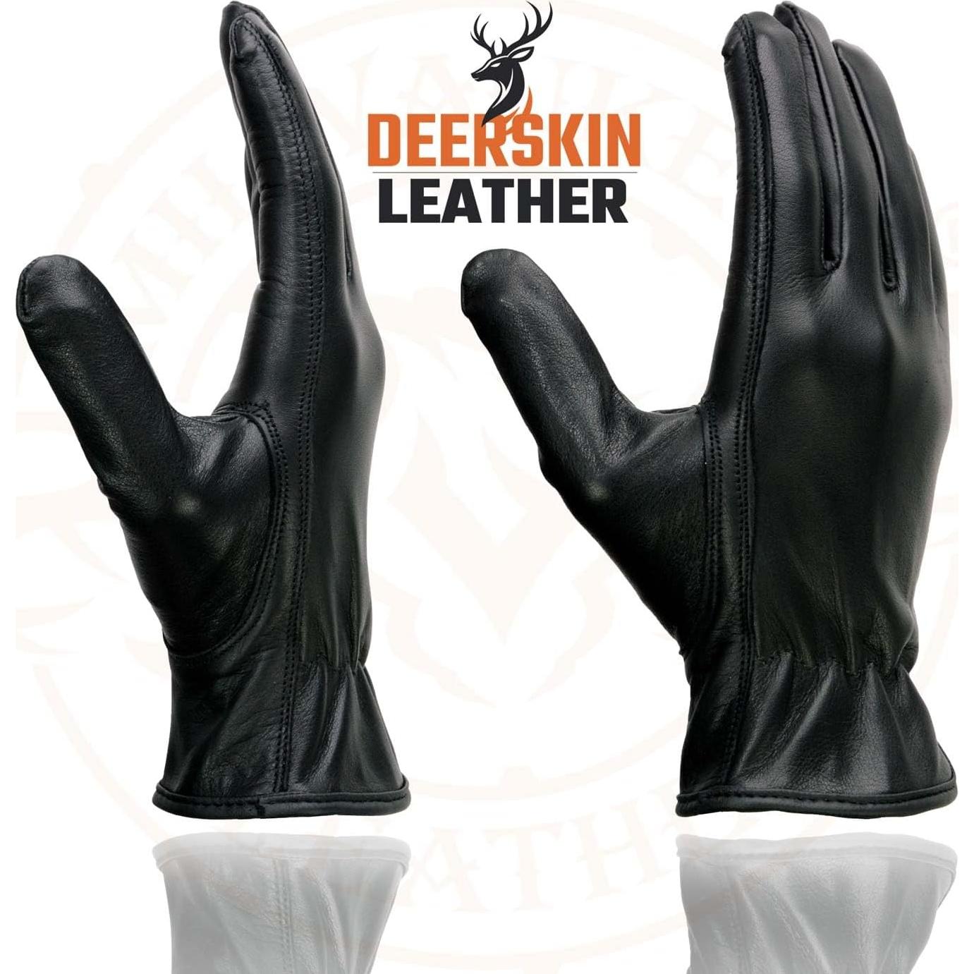 Guantes de motocicleta Milwaukee Leather SH886 de piel de ciervo