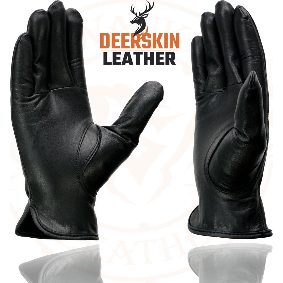 Guantes de motocicleta Milwaukee Leather SH886 de piel de ciervo
