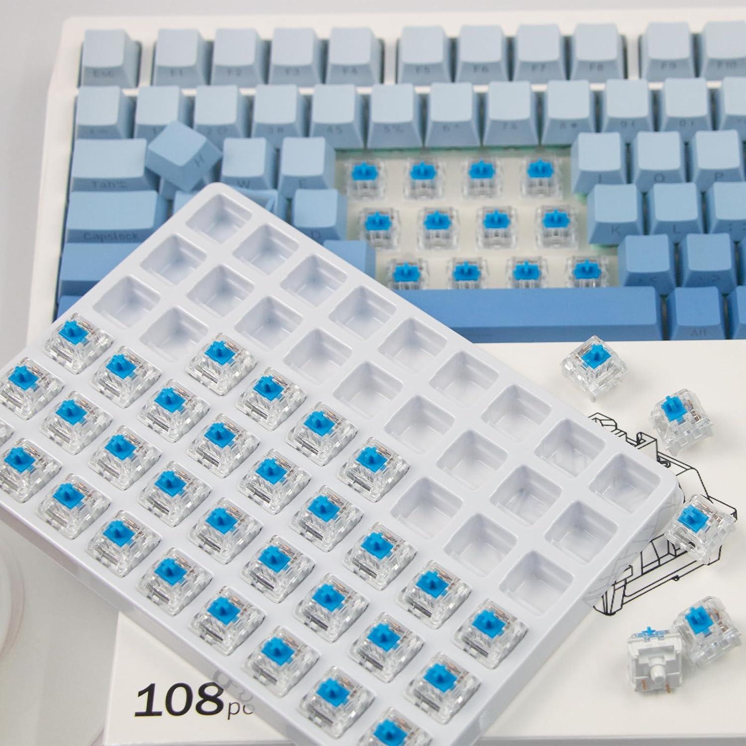 Teclado Mecánico para Juegos Gngzyte 10 Pcs Interruptores Azules
