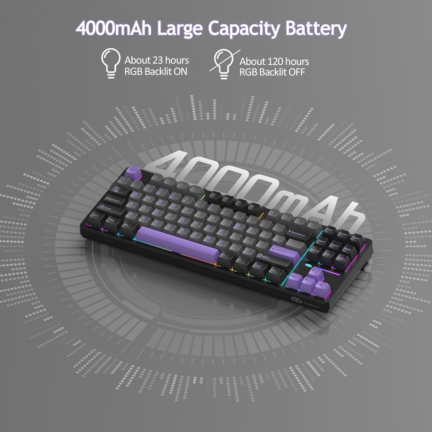 Teclado Inalámbrico MageGee LIGHT87 Mecánico RGB 4000mAh