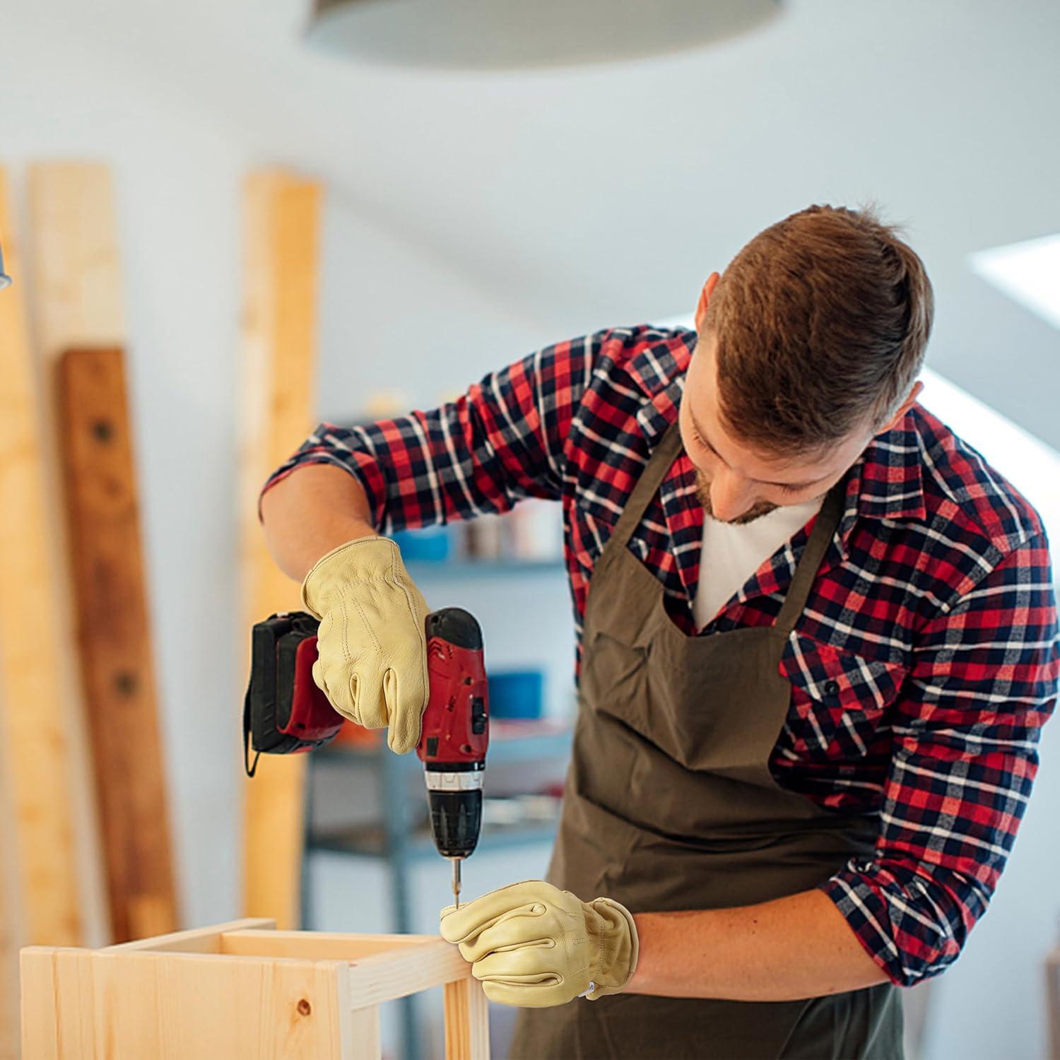 Guantes de trabajo HLDD HANDLANDY de cuero para jardinería