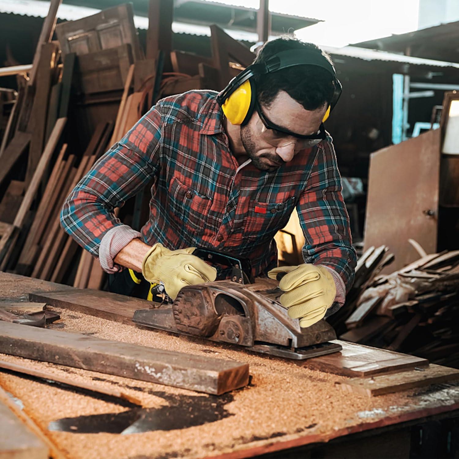 Guantes de trabajo HLDD HANDLANDY de cuero para jardinería