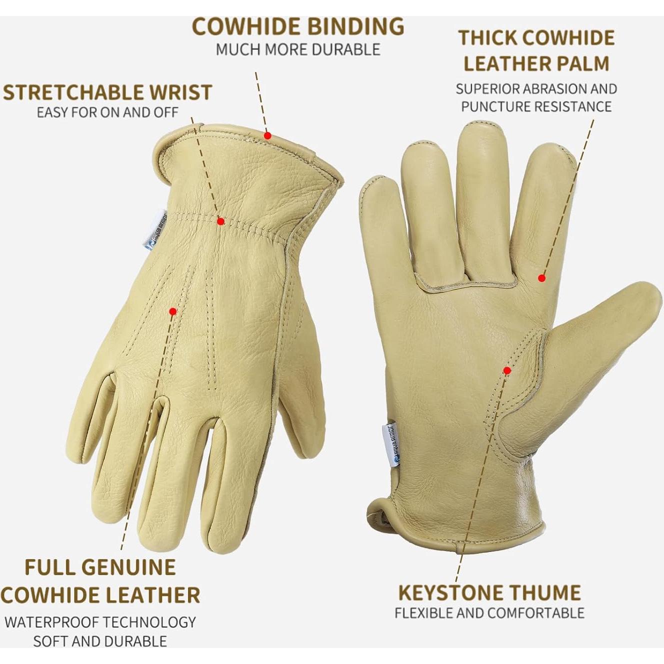 Guantes de trabajo HLDD HANDLANDY de cuero para jardinería