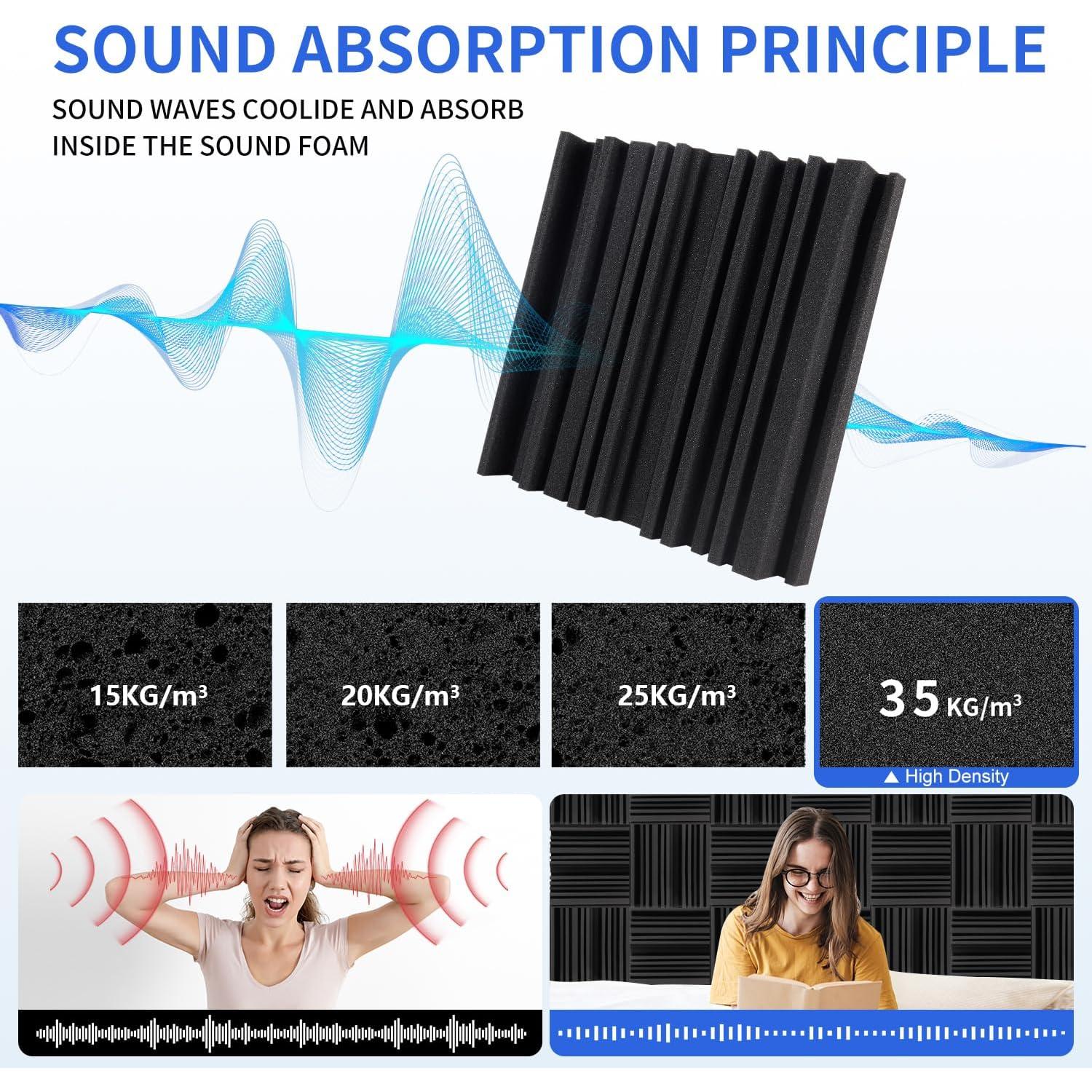 Paneles Acústicos Autoadhesivos Earppie 30x30cm - Paquete de 12