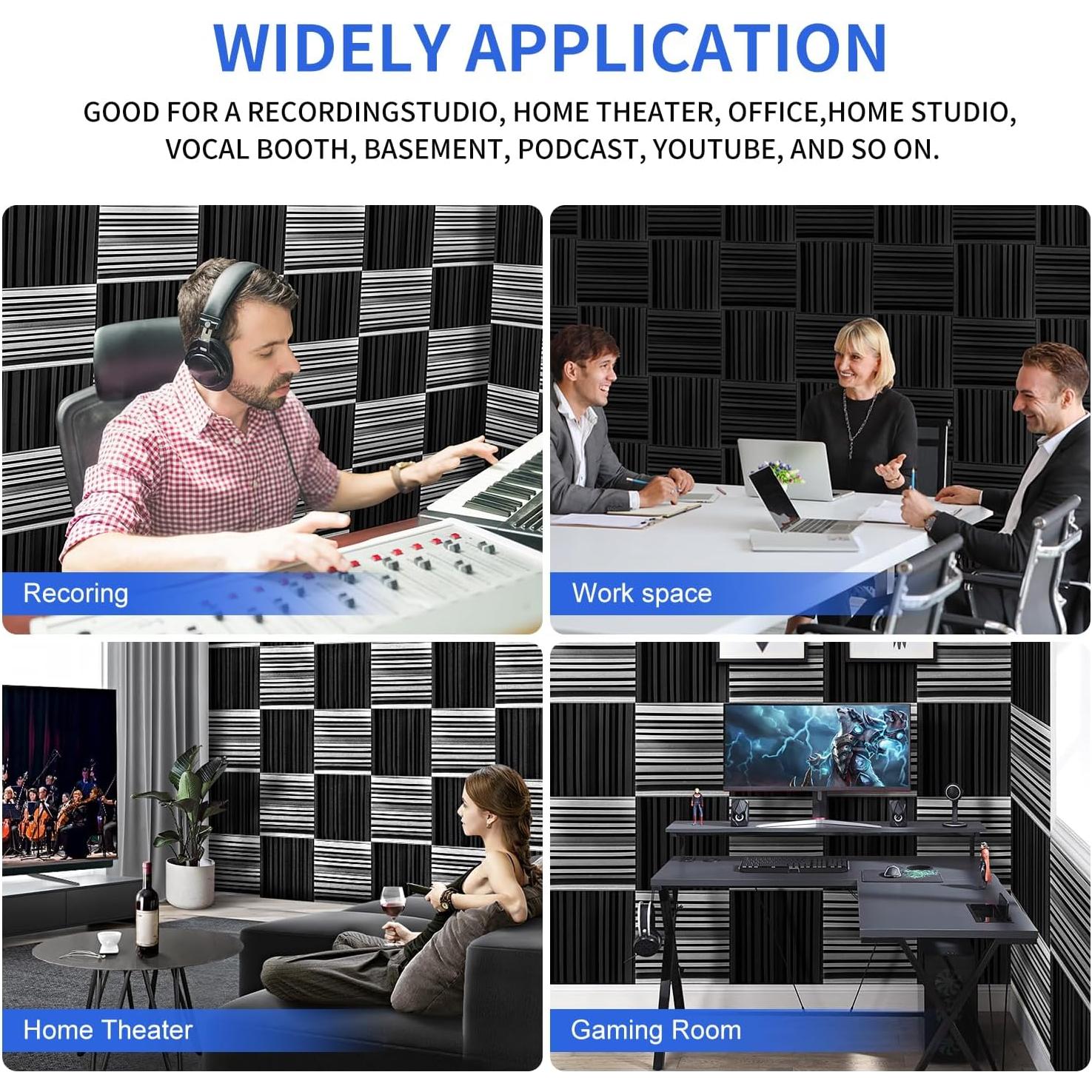 Paneles Acústicos Autoadhesivos Earppie 30x30cm - Paquete de 12