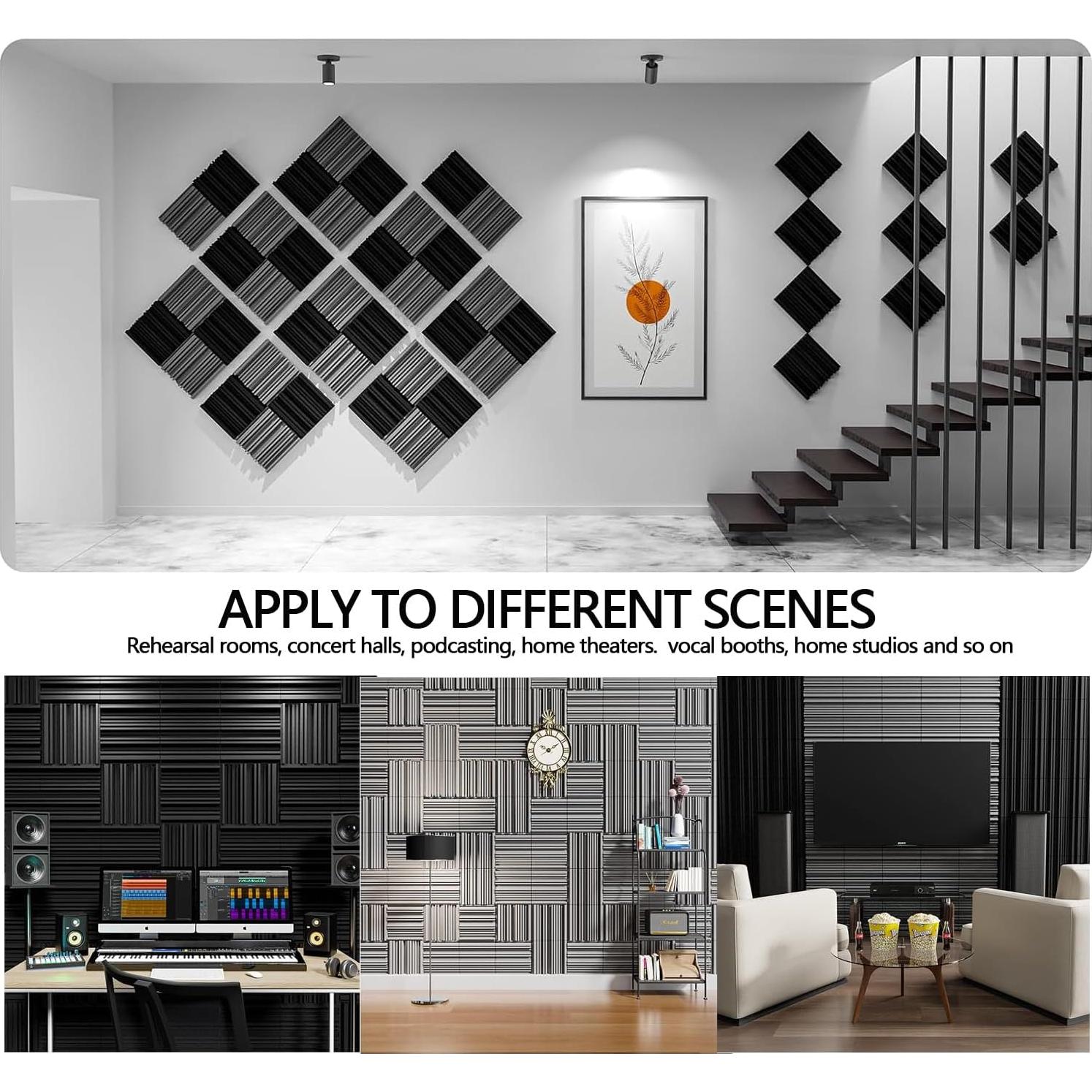 Paneles Acústicos Autoadhesivos Earppie 30x30cm - Paquete de 12