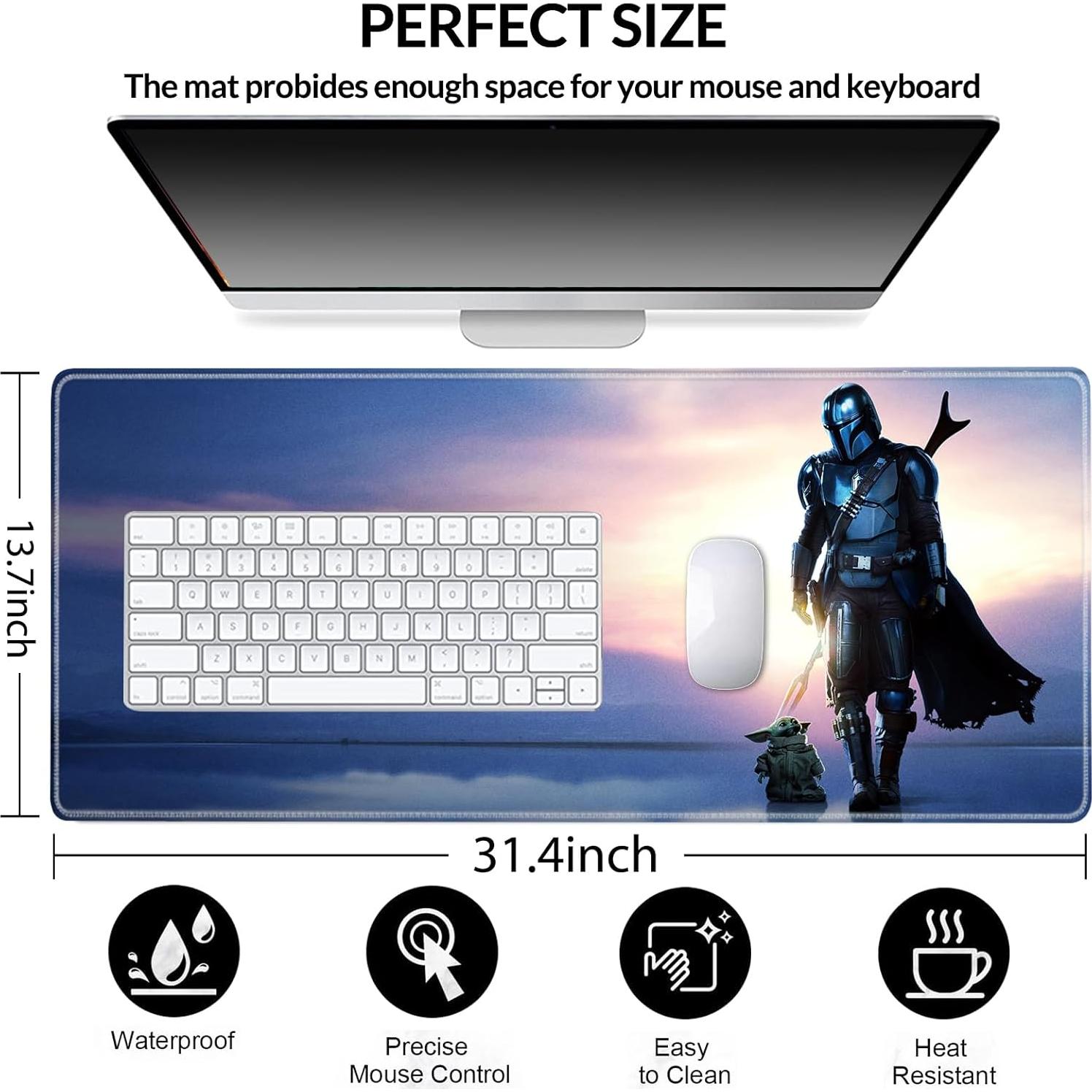 Alfombrilla de Ratón Antideslizante Lucen Blais 35x80 cm Azul