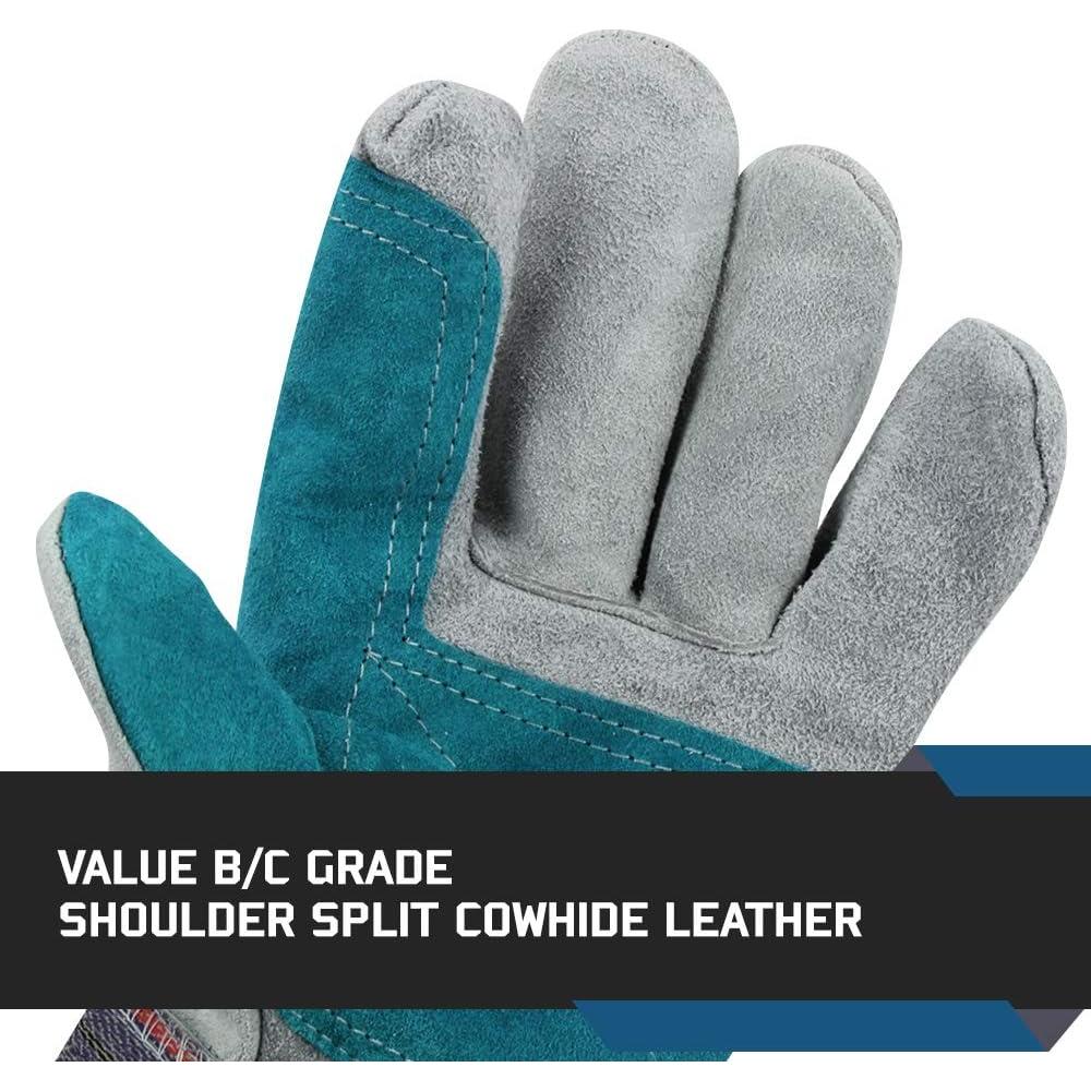 Guantes de Trabajo Glove Station de Cuero Reforzado 12 Pzas