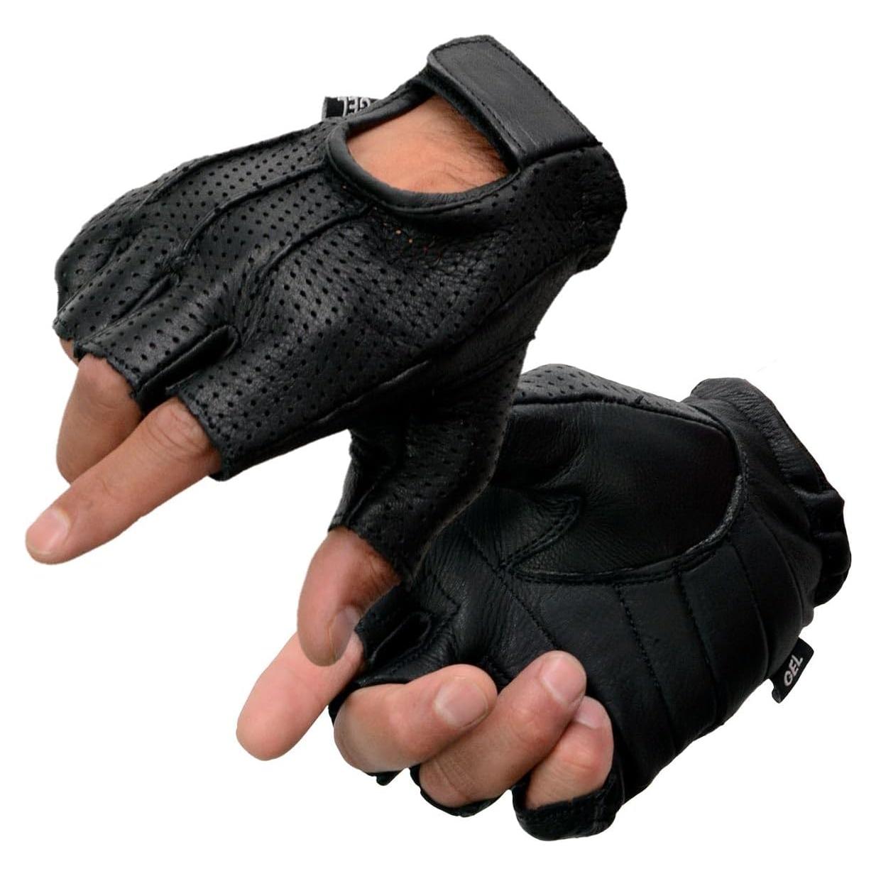 Guantes de motocicleta Milwaukee SH877 de ciervo sin dedos