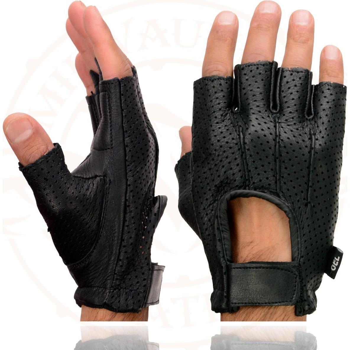 Guantes de motocicleta Milwaukee SH877 de ciervo sin dedos