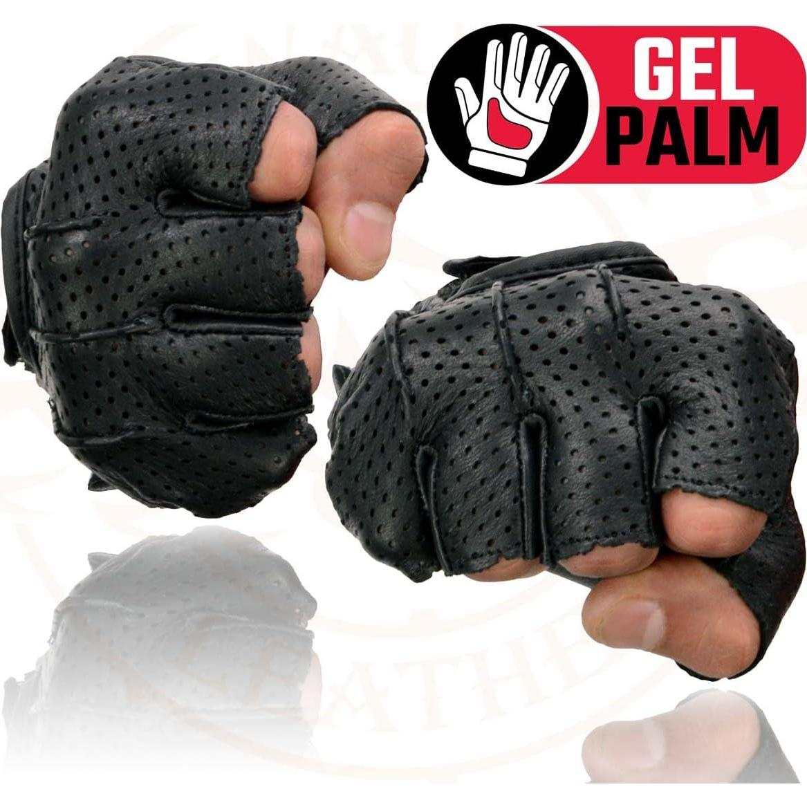 Guantes de motocicleta Milwaukee SH877 de ciervo sin dedos