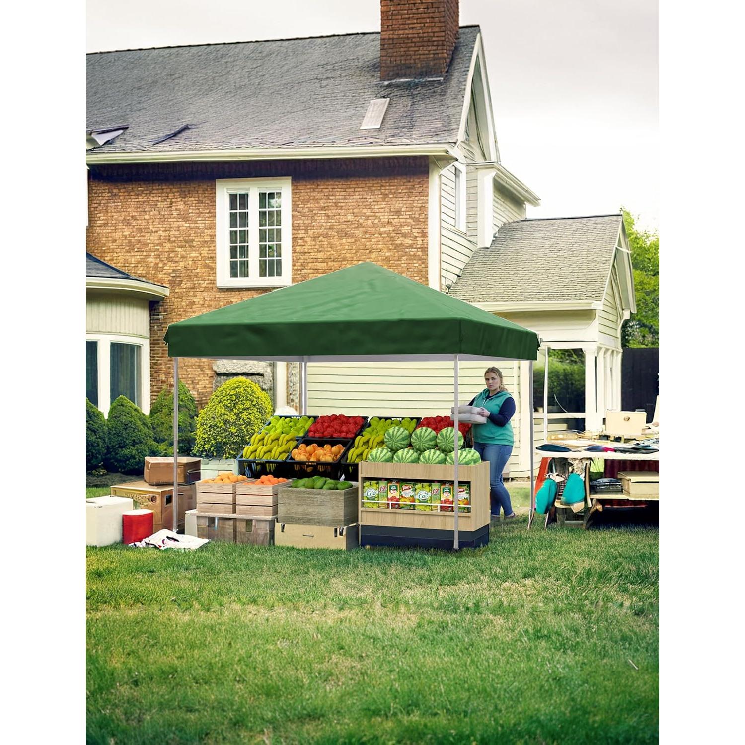 Carpa Plegable GarveeLife 10x10 Verde Impermeable UV 50+