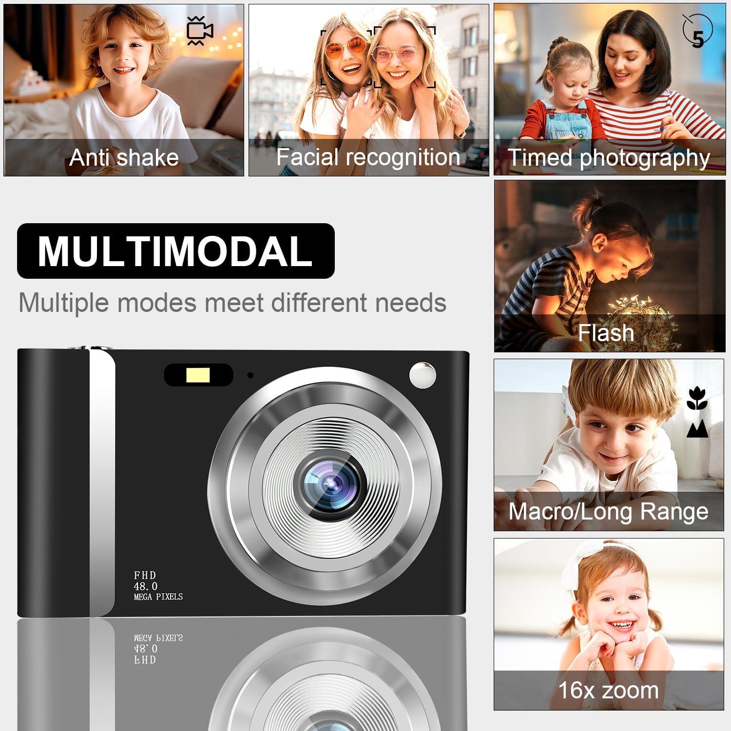 Cámara Digital Jazeyeah DC001 48MP FHD 1080P con Zoom 16X