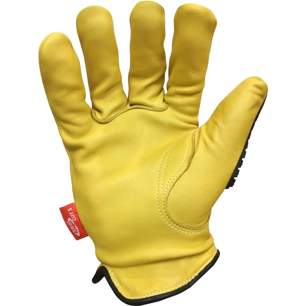 Guante de Trabajo Ironclad 360° Cuero Amarillo Grande