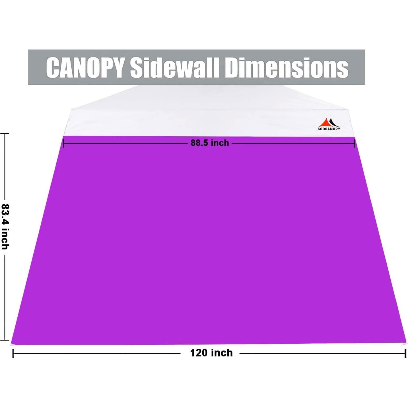 Pared Lateral ScoCanopy para Carpa Inclinada 3 Piezas 225x305 cm