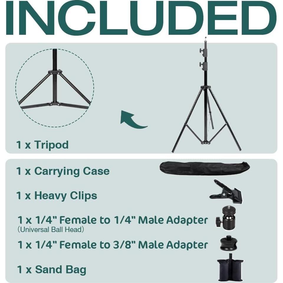 Trípode de Soporte de Luz Kate 2.6m Alta Resistencia 15kg