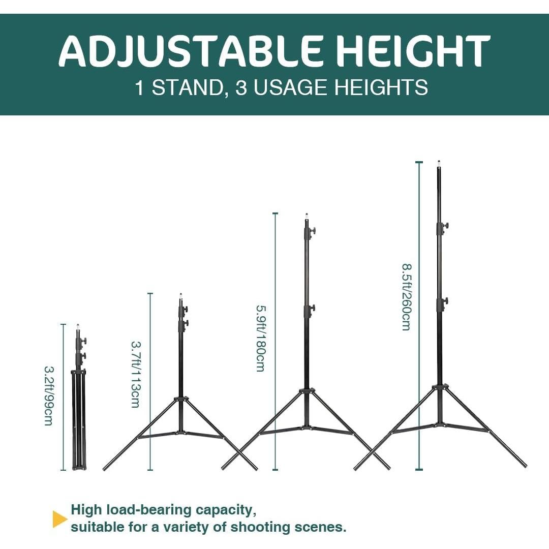 Trípode de Soporte de Luz Kate 2.6m Alta Resistencia 15kg