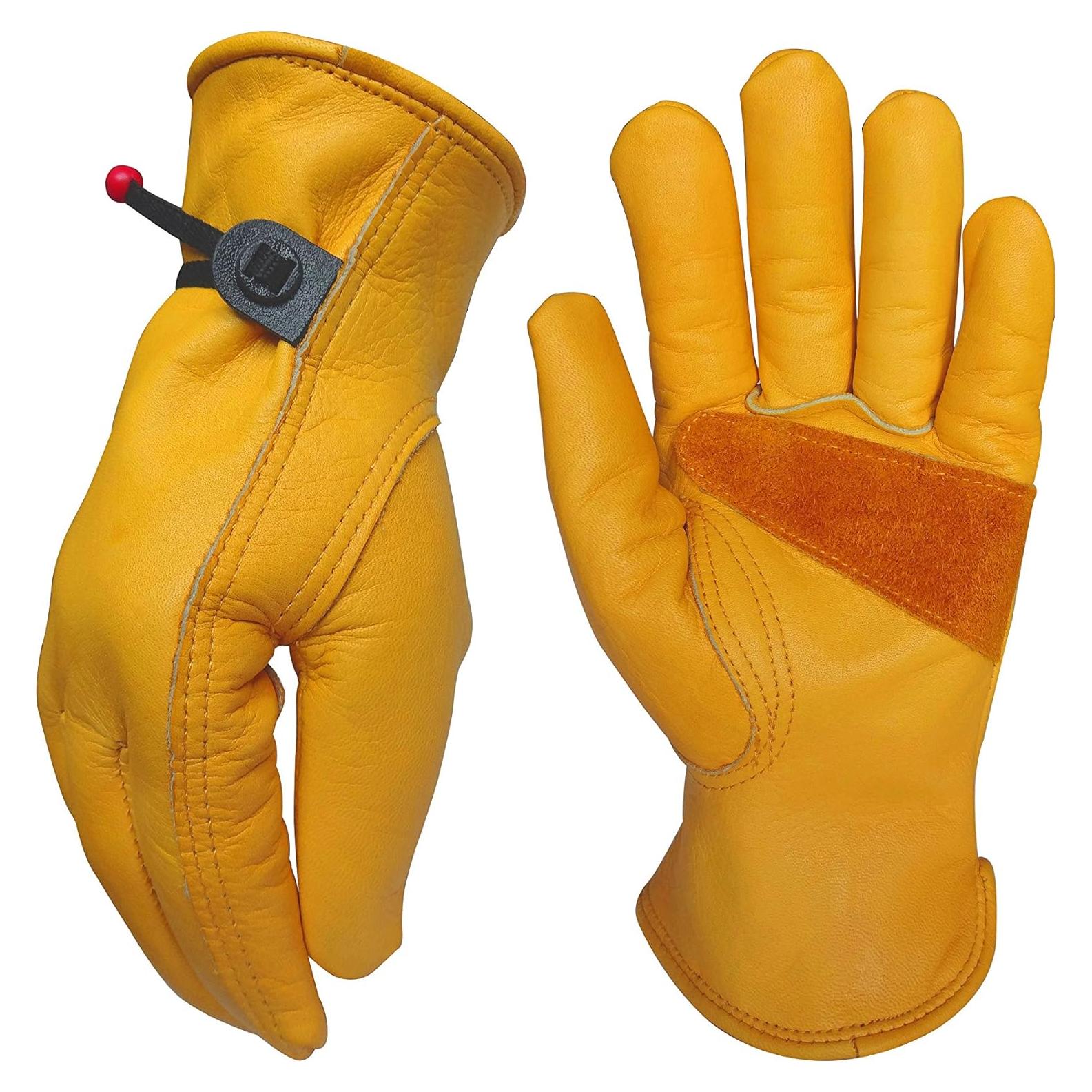 Guantes de trabajo Nuo Wen de cuero mediano resistentes