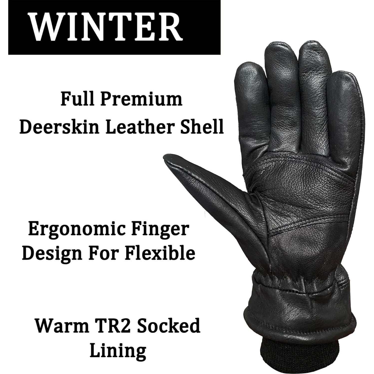 Guantes de Invierno SKYDEER Piel de Ciervo Aislados Térmicamente