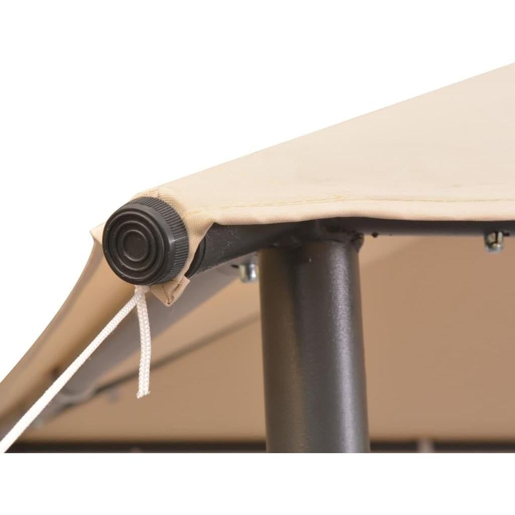 Toldo Gazebo KCCLVER 400x400 cm Beige Resistente al Agua