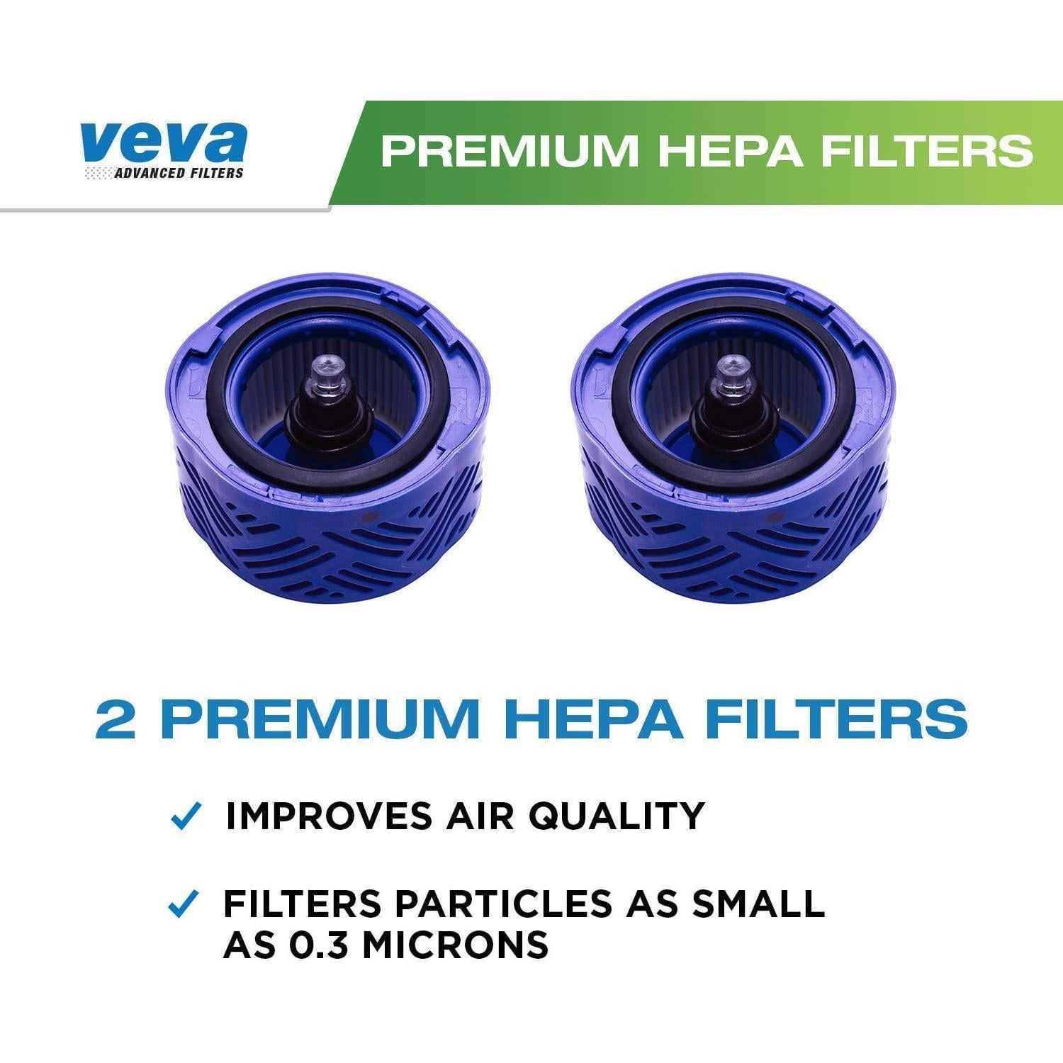 Filtros HEPA Veva de 2 Paquetes para Aspiradora Dyson V6