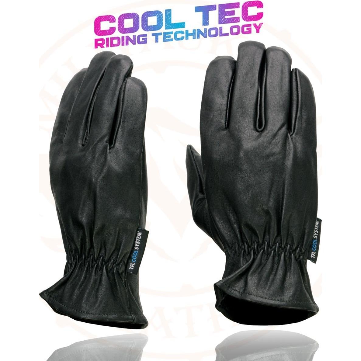 Guantes de motocicleta Milwaukee Leather MG7596 Cool-Tec Negro