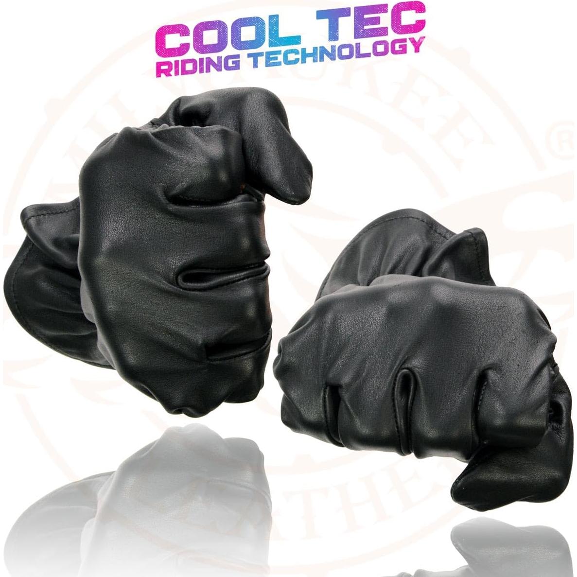 Guantes de motocicleta Milwaukee Leather MG7596 Cool-Tec Negro