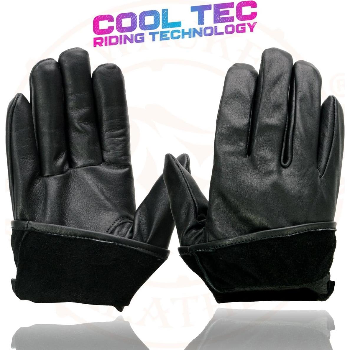 Guantes de motocicleta Milwaukee Leather MG7596 Cool-Tec Negro