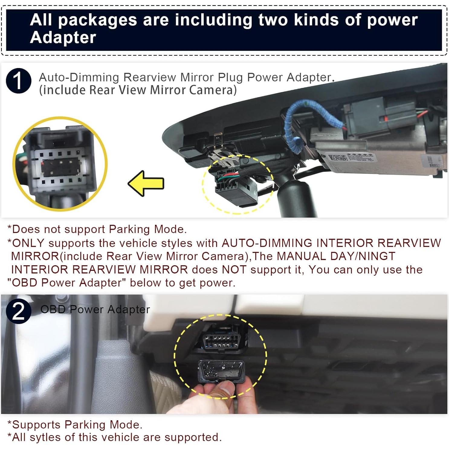 Cámara Dash 4K Mangoal para GMC Sierra 1500/2500/3500 2019-2023