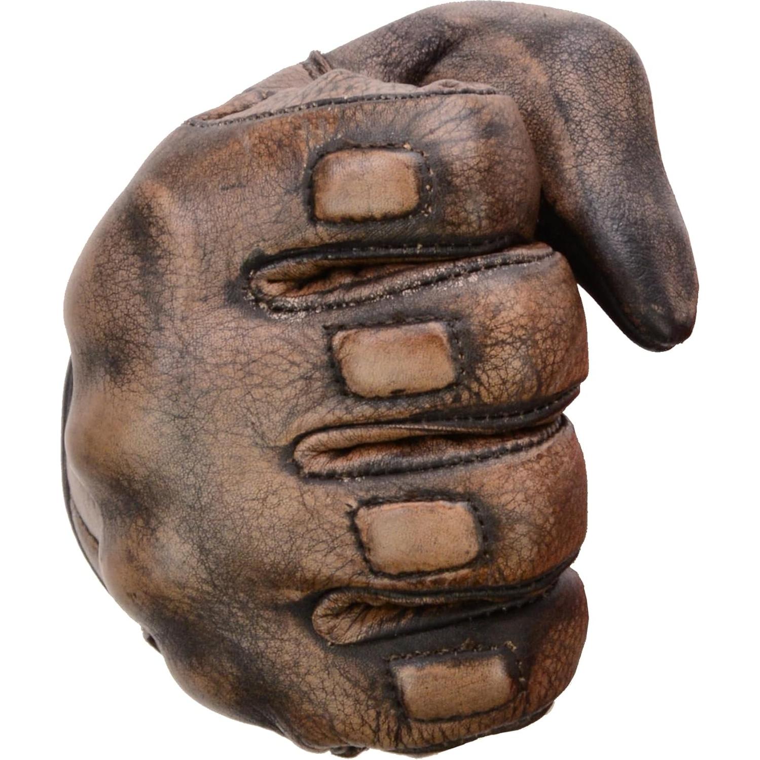 Guantes de Cuero Marrón Milwaukee Leather con Gel y Protectores