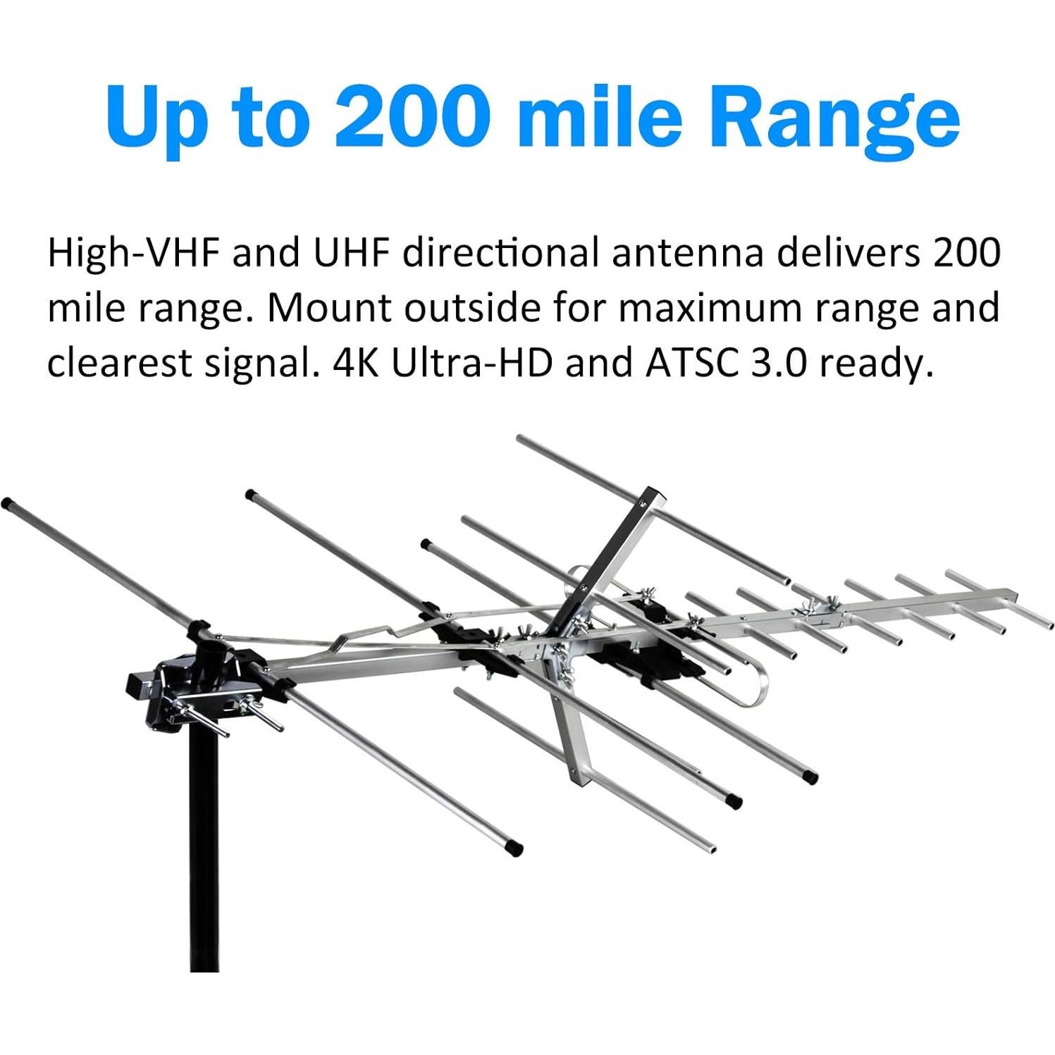Antena Yagi Exterior Five Star FSA-5812 HD 4K 1080P 321.87 km