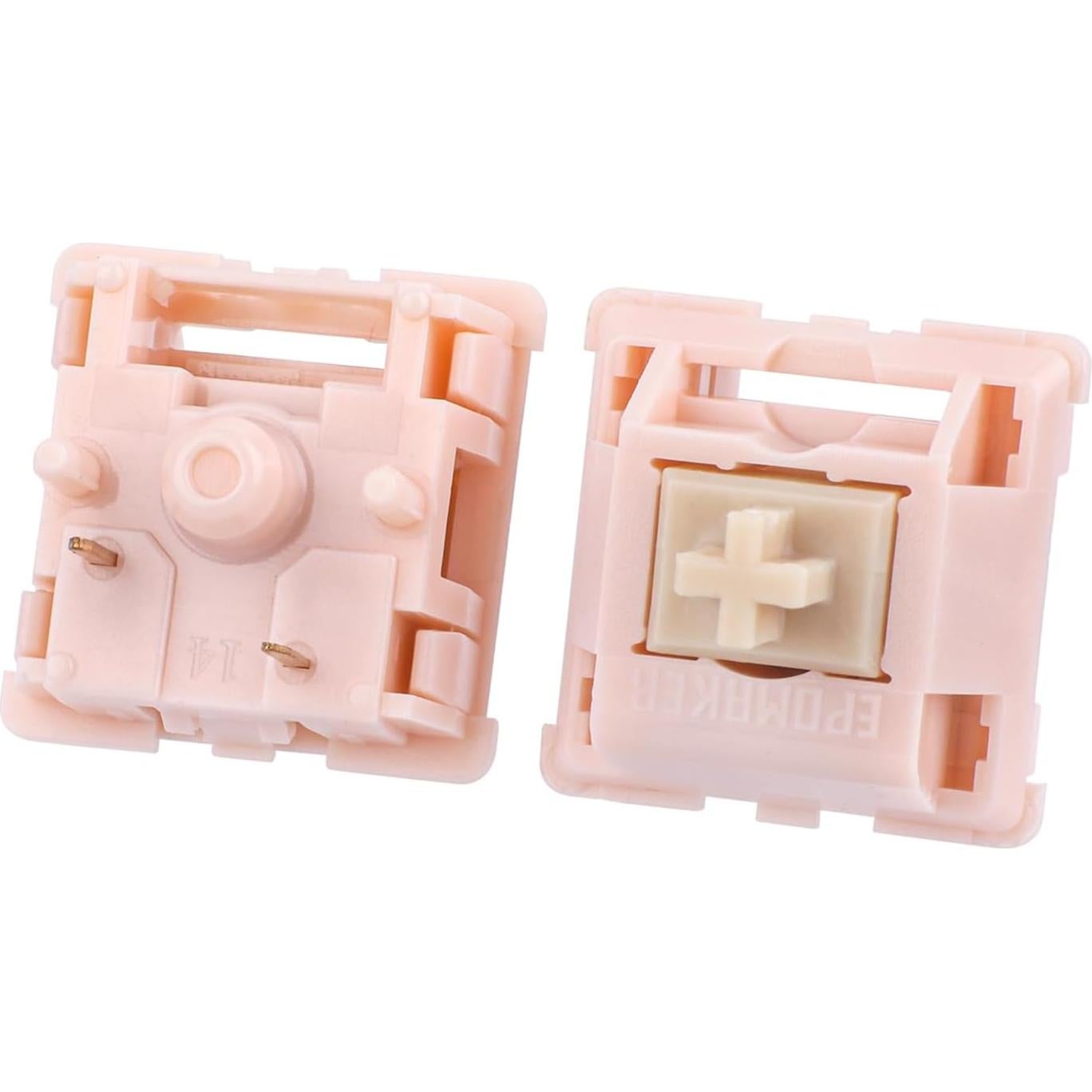 Interruptores de Teclado EPOMAKER Nude Rosa 40gf Silenciosos 35 PCS