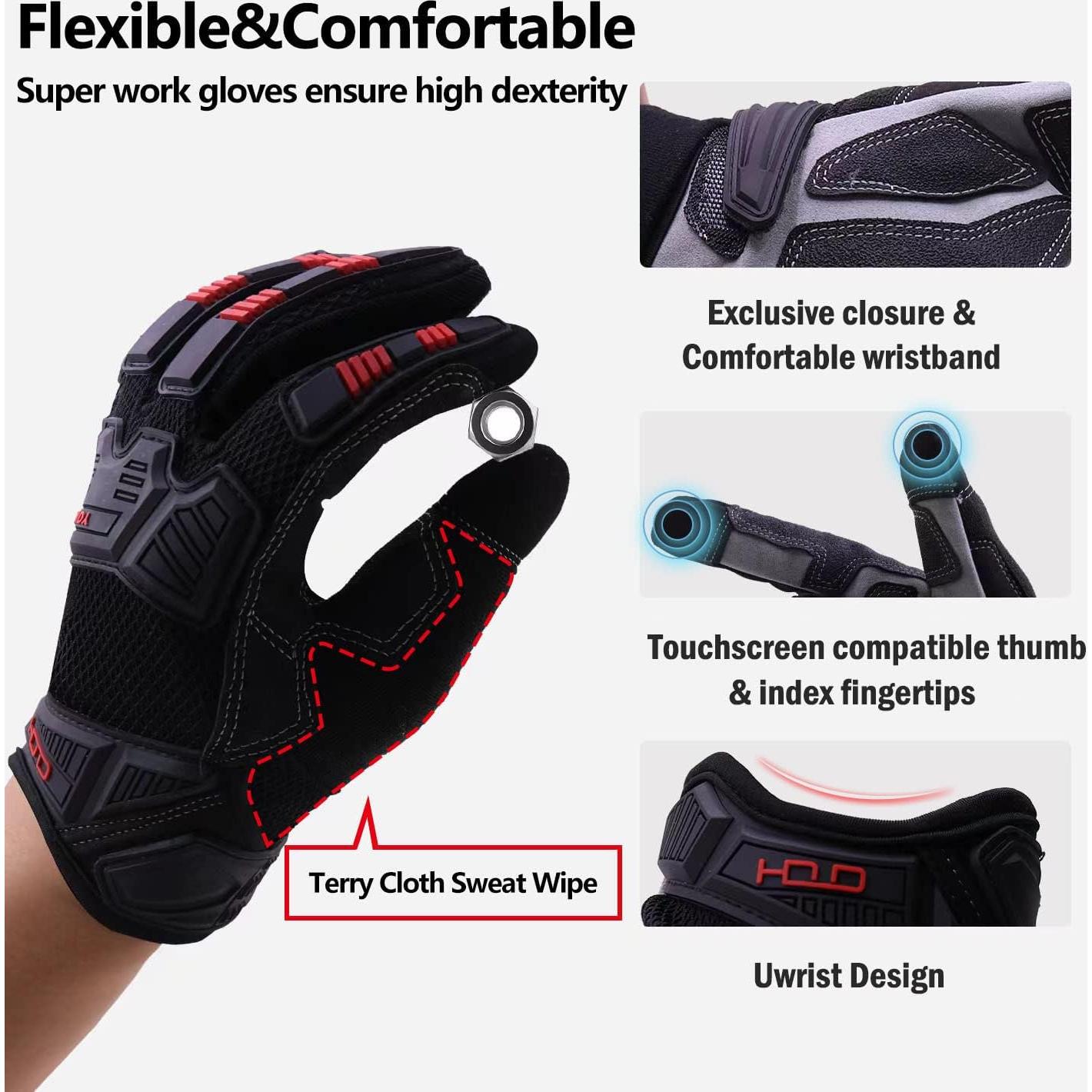 Guantes de Trabajo AIGEVTURE Tácticos con Pantalla Táctil